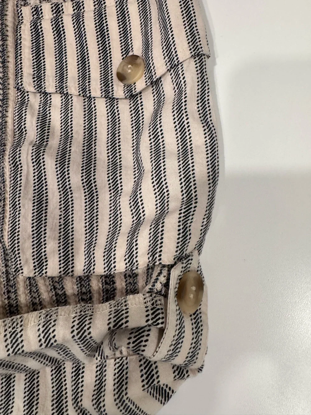 Free People One Harriet Stripped Slouchy Shorts Sz. Sm